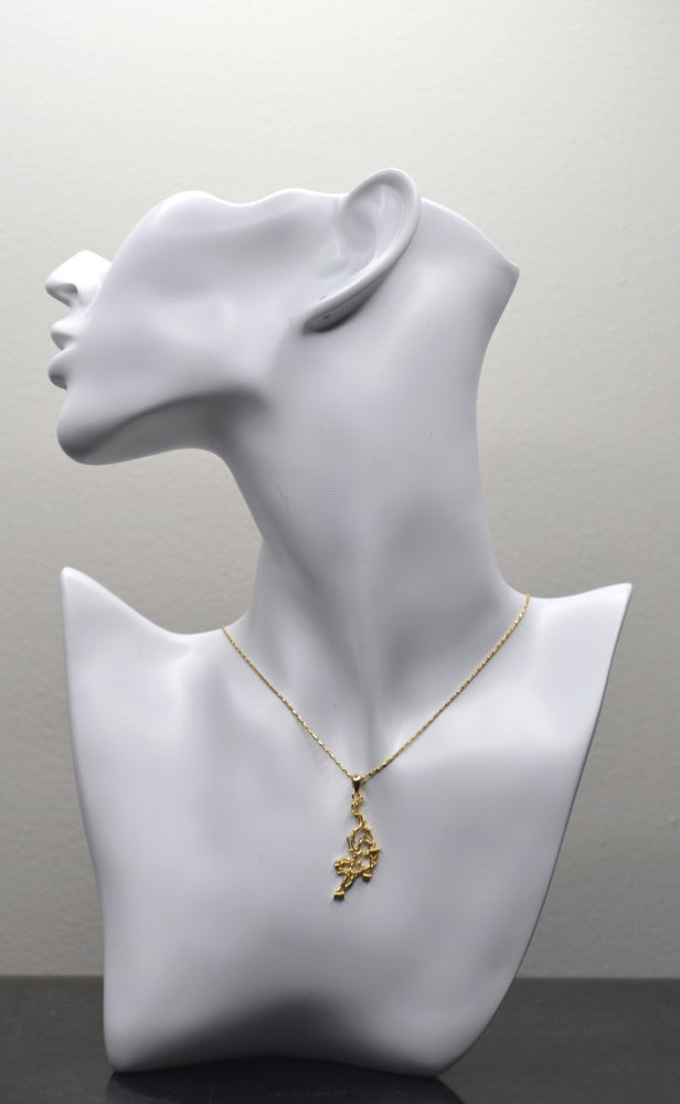 BARBED WIRE PANTHER GOLD PENDANT