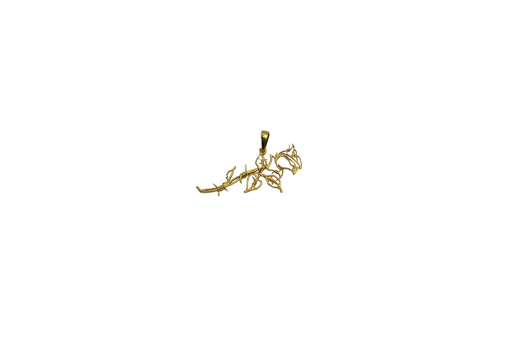 BARBED WIRE ROSE GOLD PENDANT