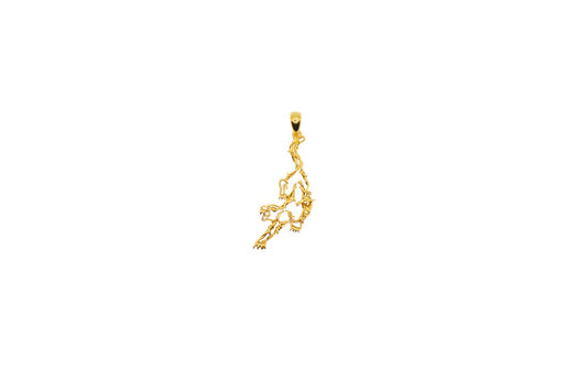 BARBED WIRE PANTHER GOLD PENDANT
