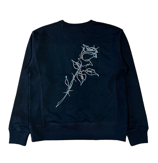BARBED WIRE ROSE CREWNECK